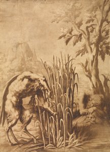 Pan coupe le roseau dans lequel la nymphe Syrinx s